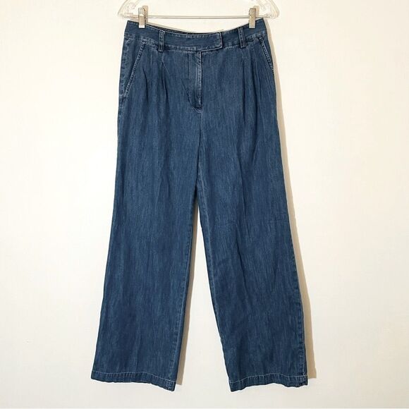 J. McLaughlin Wide Leg Vintage Denim Lightweight Jeans Size 8 - Picture 1 of 13